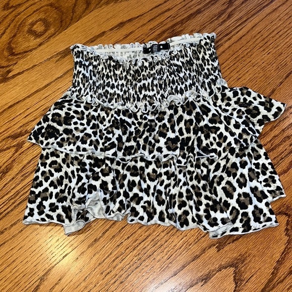 Flowers by Zoe Girl’s Flowy Leopard Print Skirt Size L - Picture 1 of 4